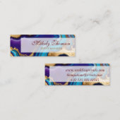 蓮の花, 名刺, サイズ: ミニ, 7.6 cm x 2.5 cm スキニー名刺 (正面/裏面)