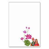 蓮の花、夫婦の写真 テーブルナンバー (裏面)