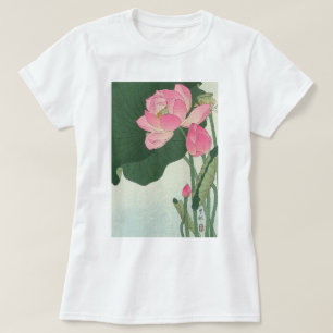 蓮の花,小原古邨ハス花,大原小村,浮世絵 Tシャツ