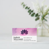 蓮の花 | 水彩画 名刺 (スタンド正面)