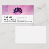 蓮の花 | 水彩画 名刺 (正面/裏面)