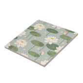 蓮の花 睡蓮の池 パターン タイル (側面)