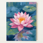 蓮の花 睡蓮の葉 水彩画 プランナー手帳 (裏面)