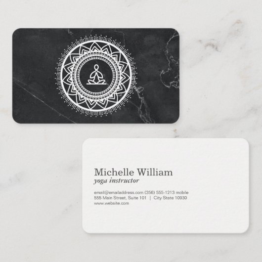 蓮の花 |瞑想 |ヨガ先生 名刺 (正面/裏面)