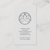 蓮の花 | 石板背景 | アロマ油 名刺 (裏面)