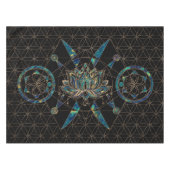 蓮の花 – 聖なる幾何学 テーブルクロス (正面(横))