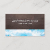 蓮の花 |茶色のテクスチャ | Clouds in the Sky 名刺 (裏面)