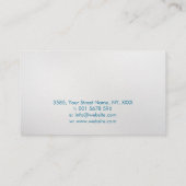 蓮の花 – 青い瑪瑙の宝水色 名刺 (裏面)