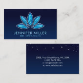 蓮の花 – 青い瑪瑙ゲード 名刺 (正面/裏面)