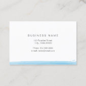 蓮の花（青） 名刺 (裏面)