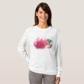 蓮の花 [Nelumbo speciosum] 満開 Tシャツ (正面フル)
