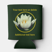 蓮エレガントのユリパーソナライズされた花 缶クーラー (裏面)