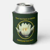 蓮エレガントのユリパーソナライズされた花 缶クーラー (缶裏面)