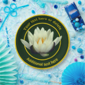 蓮エレガントの花のパーソナライズされたパーティー ペーパープレート (パーティー)