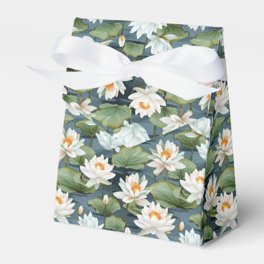 蓮エレガントの花タイル模様（大） フェイバーボックス (正面サイド)