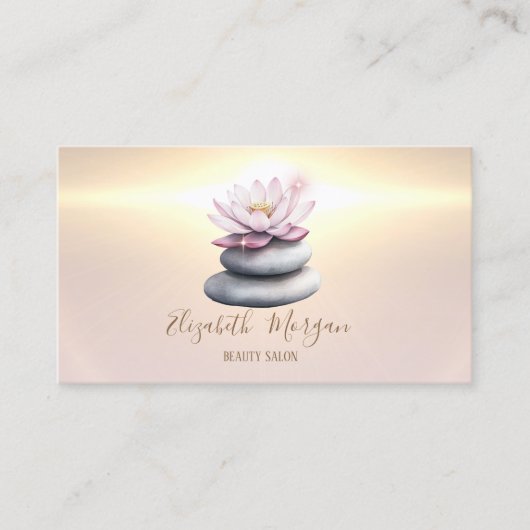 蓮エレガントモダン禅石 名刺 (正面)