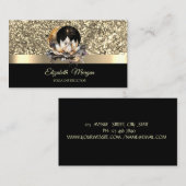 蓮エレガント月天空金ゴールドヨガインストラクター 名刺 (正面/裏面)