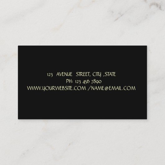 蓮エレガント月天空金ゴールドヨガインストラクター 名刺 (裏面)