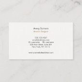 蓮エレガント花インテリアデザイナービジネス 名刺 (裏面)