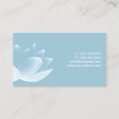 蓮エレガント花スタイリッシュライトブルー 名刺 (裏面)