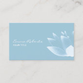 蓮エレガント花スタイリッシュライトブルー 名刺 (正面)