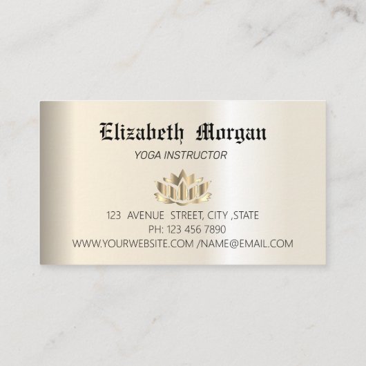 蓮エレガント花ヨガ、名刺 名刺 (裏面)