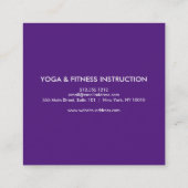 蓮エレガント花ロゴヨガビジネスカード スクエア名刺 (裏面)