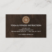 蓮エレガント花ロゴヨガビジネスカード 名刺 (裏面)