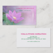 蓮エレガント花ロゴヨガビジネスカード 名刺 (正面/裏面)