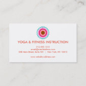 蓮エレガント花ロゴヨガビジネスカード 名刺 (裏面)