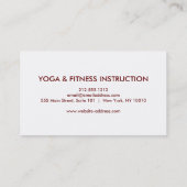 蓮エレガント花ロゴヨガビジネスカード 名刺 (裏面)