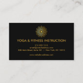 蓮エレガント花ロゴヨガビジネスカード 名刺 (裏面)