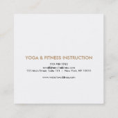 蓮エレガント花ロゴヨガ スクエア名刺 (裏面)