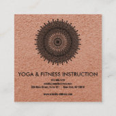 蓮エレガント花ロゴヨガ スクエア名刺 (裏面)