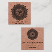 蓮エレガント花ロゴヨガ スクエア名刺 (正面/裏面)