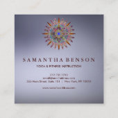 蓮エレガント花ロゴヨガ スクエア名刺 (裏面)