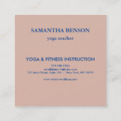 蓮エレガント花ロゴヨガ スクエア名刺 (裏面)