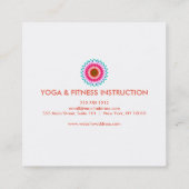 蓮エレガント花ロゴヨガ スクエア名刺 (裏面)