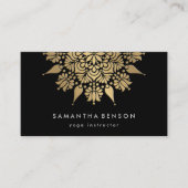 蓮エレガント花ロゴヨガ 名刺 (正面)