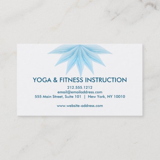 蓮エレガント花ロゴヨガ 名刺 (裏面)