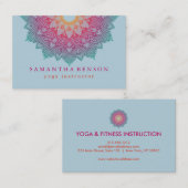 蓮エレガント花ロゴヨガ 名刺 (正面/裏面)