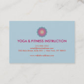 蓮エレガント花ロゴヨガ 名刺 (裏面)