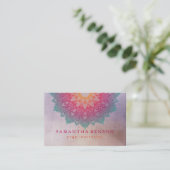 蓮エレガント花ロゴヨガ 名刺 (スタンド正面)