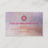 蓮エレガント花ロゴヨガ 名刺 (裏面)