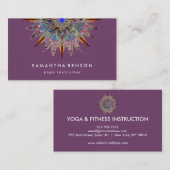 蓮エレガント花ロゴヨガ 名刺 (正面/裏面)