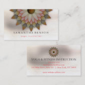 蓮エレガント花ロゴヨガ 名刺 (正面/裏面)