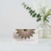 蓮エレガント花ロゴヨガ 名刺 (スタンド正面)