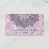 蓮エレガント花ロゴヨガ 名刺 (正面)