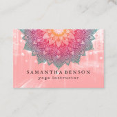蓮エレガント花ロゴヨガ 名刺 (正面)