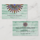 蓮エレガント花ロゴヨガ 名刺 (正面/裏面)